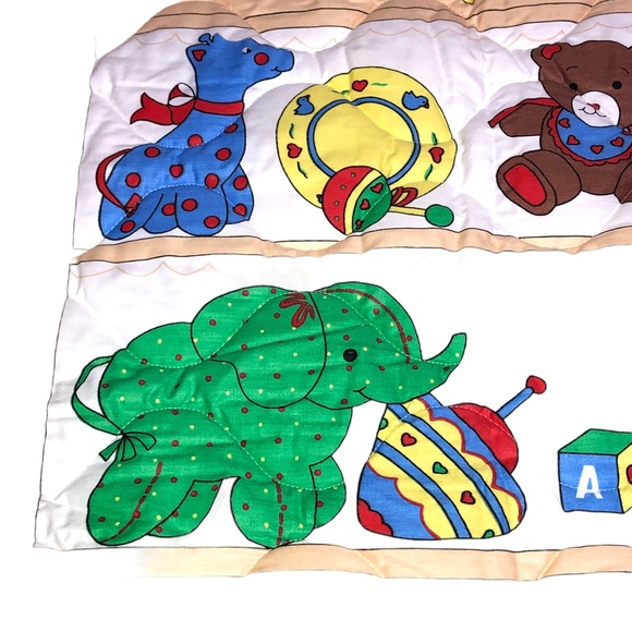 Vintage Classic Unfinished Reversible Baby Christmas Sewing Quilt Panels - Picture 3 of 10